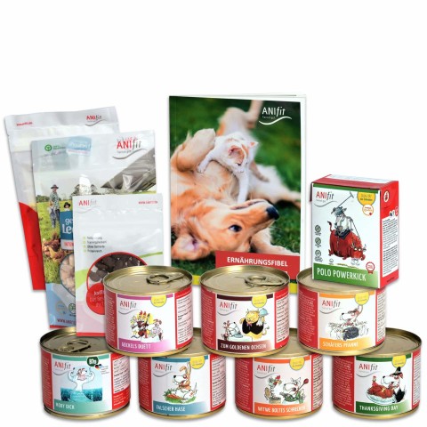 Hund Hundefutter Nassfutter Hunde-Schnupperpaket 200g 1 Set mit verschiedenen Sorten / Flocken / Testpackungen -1- Anifit